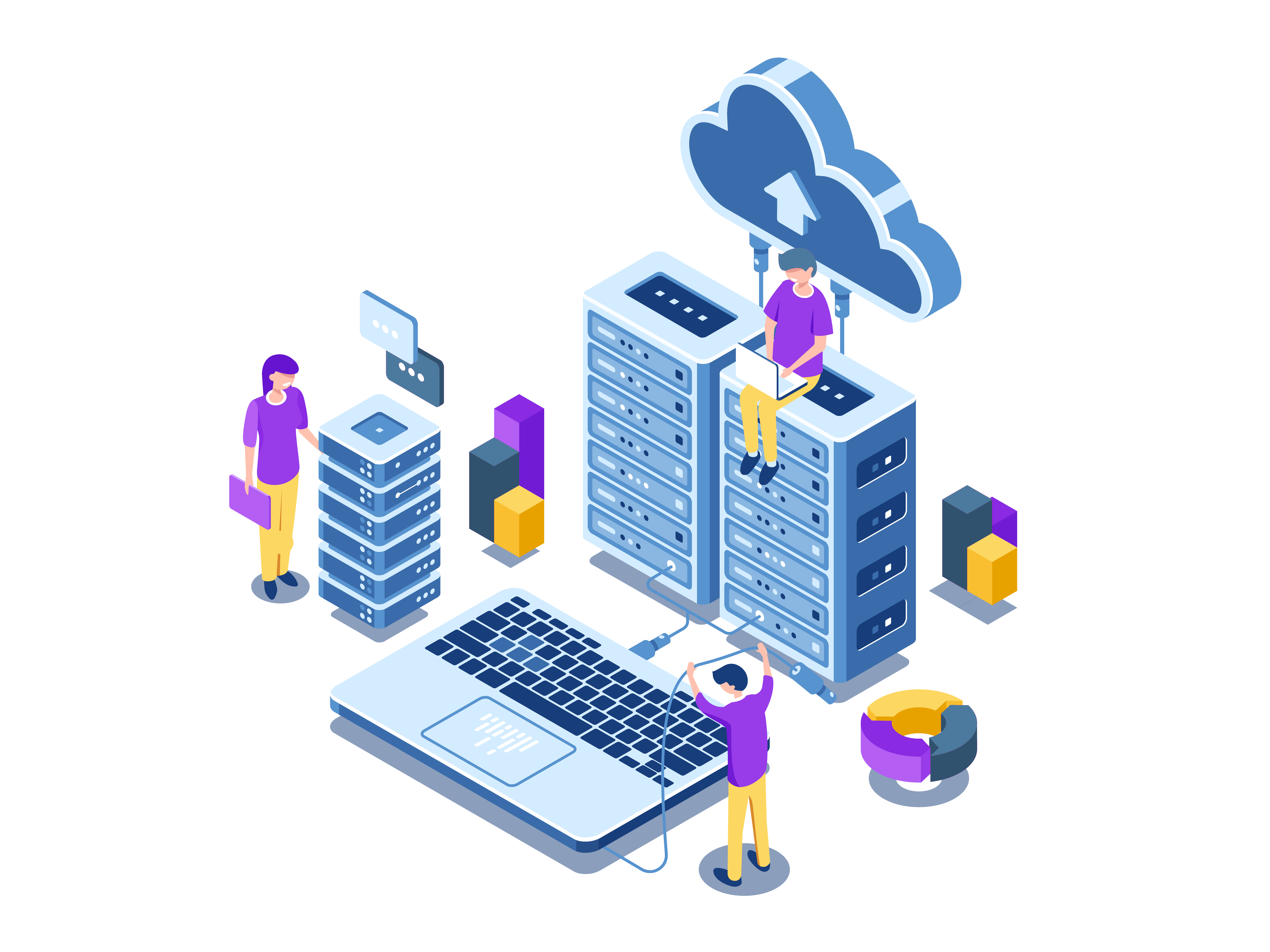 Illustration choix entre un ERP cloud et un ERP on-premise