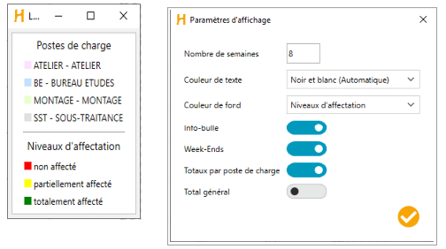 Paramétrage du module planning projet et chantier du logiciel ERP HERAKLES